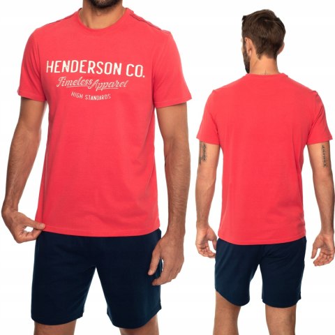 Piżama męska 100% BAWEŁNA z krótkim rękawem HENDERSON CREED - M