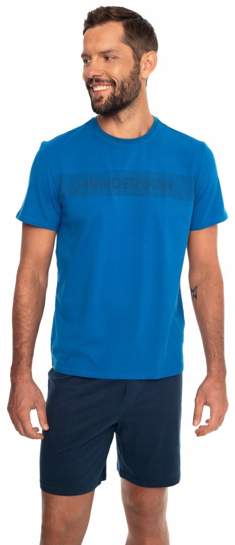 Piżama męska 100% BAWEŁNA z krótkim rękawem HENDERSON CROP - M Piżama męska 100% BAWEŁNA z krótkim rękawem HENDERSON CROP - M