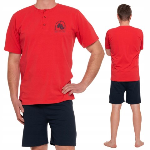 Piżama męska bawełniana z krótkim rękawem i guzikami MORAJ - XXL Piżama męska bawełniana z krótkim rękawem i guzikami MORAJ - XXL