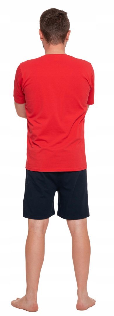 Piżama męska bawełniana z krótkim rękawem i guzikami MORAJ - XXL Piżama męska bawełniana z krótkim rękawem i guzikami MORAJ - XXL