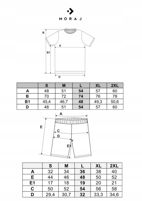 Piżama męska bawełniana z krótkim rękawem i guzikami MORAJ - XXL Piżama męska bawełniana z krótkim rękawem i guzikami MORAJ - XXL
