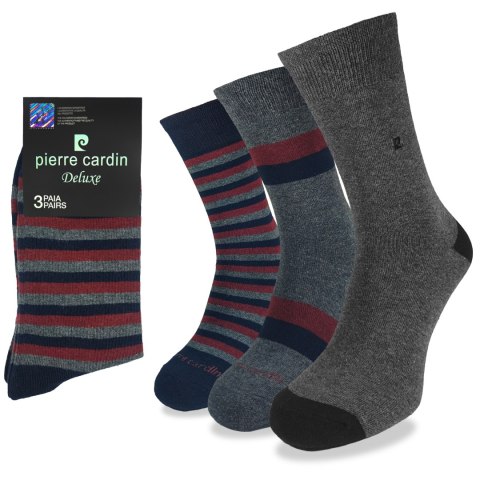 Skarpety męskie garniturowe PIERRE CARDIN 3 PARY - 39-42