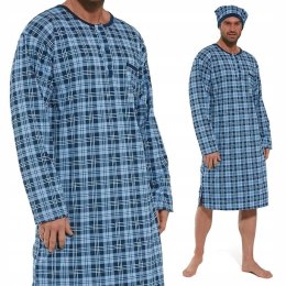 KOSZULA NOCNA MĘSKA Cornette + SZLAFMYCA - M