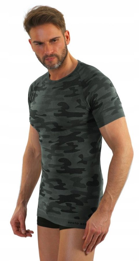 Koszulka męska TERMOAKTYWNA T-SHIRT militarny trekkingowy SESTO SENSO - L