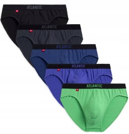 Slipy męskie 5 PAR sportowe bawełniane ATLANTIC 5SMP-004 - M