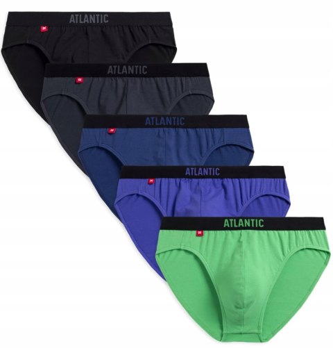 Slipy męskie 5 PAR sportowe bawełniane ATLANTIC 5SMP-004 - M Slipy męskie 5 PAR sportowe bawełniane ATLANTIC 5SMP-004 - M