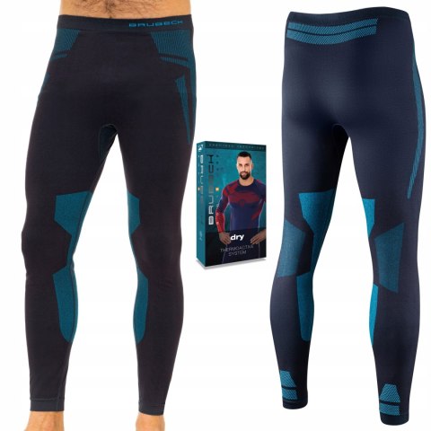 Spodnie męskie TERMOAKTYWNE długie sportowe szybkoschnące BRUBECK DRY - XXL