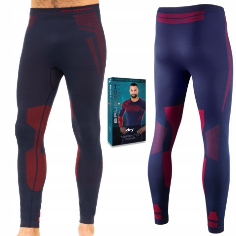 Spodnie męskie TERMOAKTYWNE długie sportowe szybkoschnące BRUBECK DRY - L