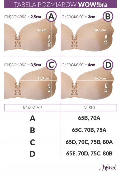 Biustonosz samonośny PUSH-UP wiązany JULIMEX BS-05 WOW! - C