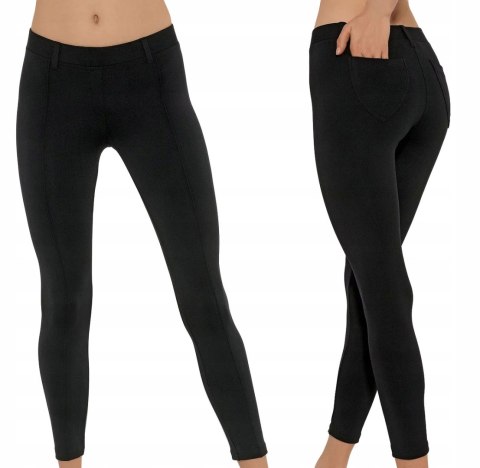 Spodnie legginsy damskie czarne GATTA BLACK r.- XL Spodnie legginsy damskie czarne GATTA BLACK r.- XL