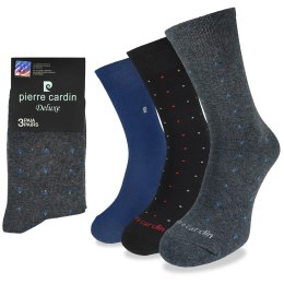 Skarpety męskie garniturowe PIERRE CARDIN 3 PARY - 43-46