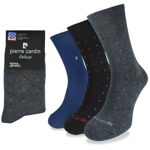 Skarpety męskie garniturowe PIERRE CARDIN 3 PARY - 43-46