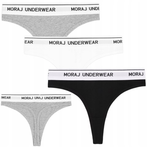 Stringi damskie zestaw 3 KOLORY majtki bawełniane MORAJ - XL Stringi damskie zestaw 3 KOLORY majtki bawełniane MORAJ - XL
