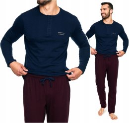 Piżama Męska Długa Bawełniana HENDERSON TACT - XL