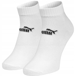 Skarpety sportowe PUMA BASIC QUARTER bawełniane ZAKOSTKI - białe r 35-38