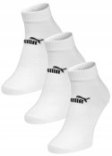 Skarpety sportowe PUMA BASIC QUARTER bawełniane ZAKOSTKI - białe r 35-38