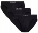 Slipy Męskie 3 PARY Sportowe BAWEŁNIANE majtki ATLANTIC 3MP-094 - L