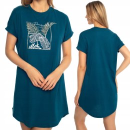 Koszula nocna damska 100% BAWEŁNA z krótkim rękawem HENDERSON APPAREL - S