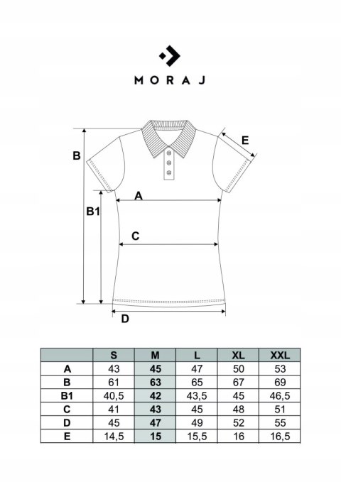 Koszulka POLO damska bawełniana polówka T-shirt PREMIUM MORAJ - L