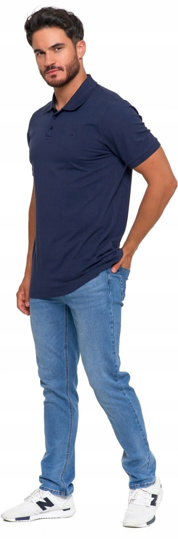 Koszulka POLO męska bawełniana polówka T-shirt PREMIUM MORAJ - L