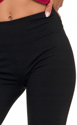 Legginsy damskie W PRĄŻKI z wysokim stanem eleganckie MORAJ - S/M