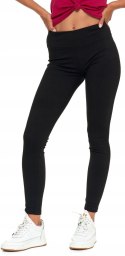 Legginsy damskie W PRĄŻKI z wysokim stanem eleganckie MORAJ - S/M