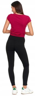 Legginsy damskie W PRĄŻKI z wysokim stanem eleganckie MORAJ - S/M