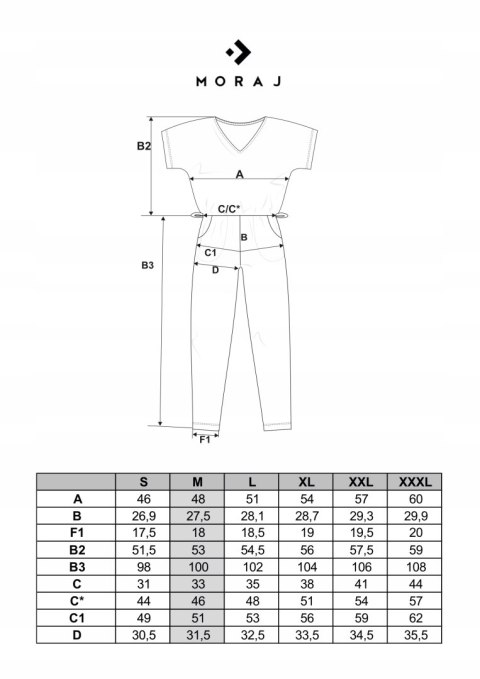 Długi elegancki KOMBINEZON damski modny z krótkim rękawem luźny MORAJ - XL Długi elegancki KOMBINEZON damski modny z krótkim rękawem luźny MORAJ - XL