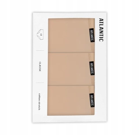 Majtki damskie bawełniane 3 PARY figi klasyczne ATLANTIC 3BLP-603 - XXL