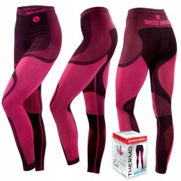 Spodnie TERMOAKTYWNE damskie ciepłe legginsy termiczne SESTO SENSO - XL