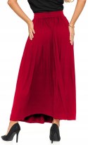 Długa kobieca SPÓDNICA maxi elegancka WISKOZOWA z kieszeniami MORAJ - XL