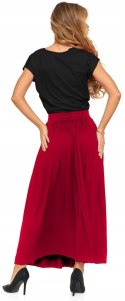 Długa kobieca SPÓDNICA maxi elegancka WISKOZOWA z kieszeniami MORAJ - XL