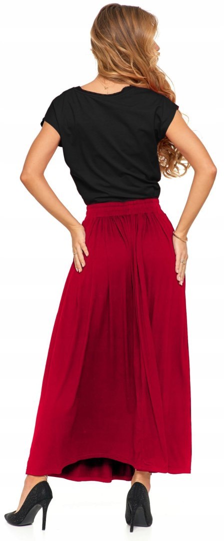 Długa kobieca SPÓDNICA maxi elegancka WISKOZOWA z kieszeniami MORAJ - XL Długa kobieca SPÓDNICA maxi elegancka WISKOZOWA z kieszeniami MORAJ - XL