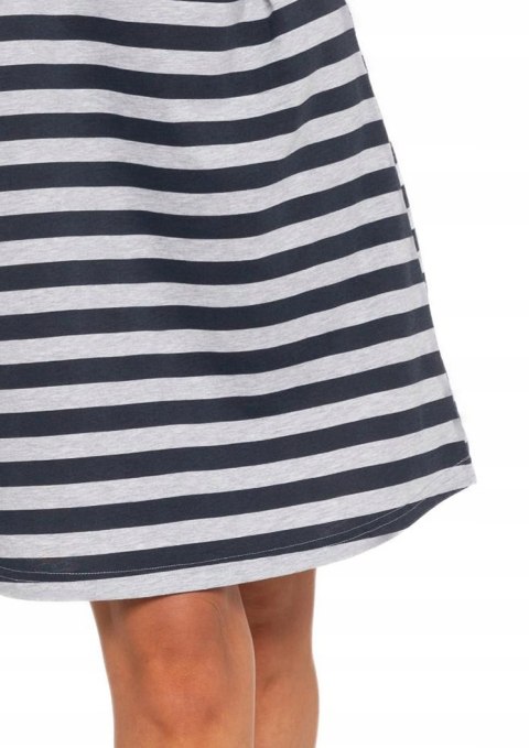 Koszula nocna damska z krótkim rękawem w paski MORAJ - L Koszula nocna damska z krótkim rękawem w paski MORAJ - L