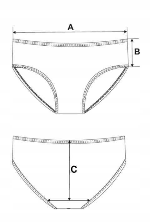 Majtki figi damskie bawełniane 3 PARY w kropki i paski MORAJ - M