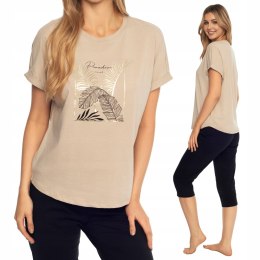 Piżama damska letnia 100% BAWEŁNA z krótkim rękawem HENDERSON APPAREL - S