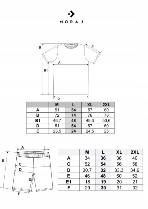 Piżama męska bawełniana z krótkim rękawem i guzikami MORAJ - XL Piżama męska bawełniana z krótkim rękawem i guzikami MORAJ - XL
