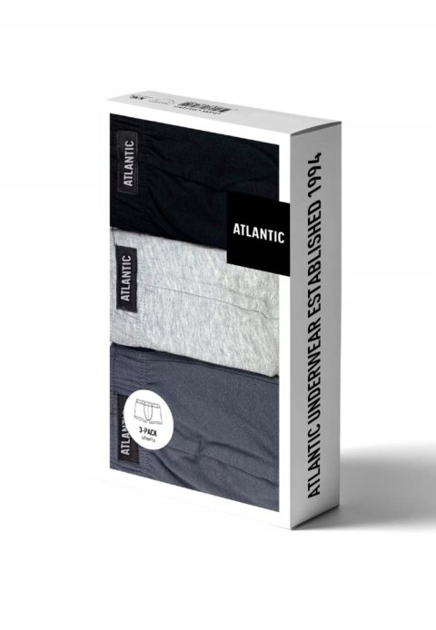 Bokserki męskie bawełniane ATLANTIC 3BMH-007 szorty MIX 3-PARY - M