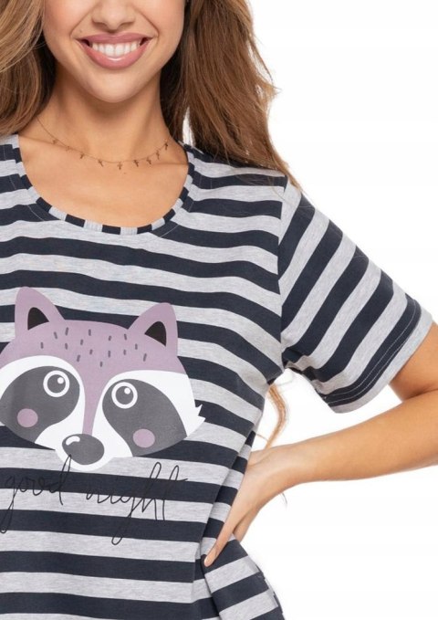 Koszula nocna damska z krótkim rękawem w paski MORAJ - M Koszula nocna damska z krótkim rękawem w paski MORAJ - M