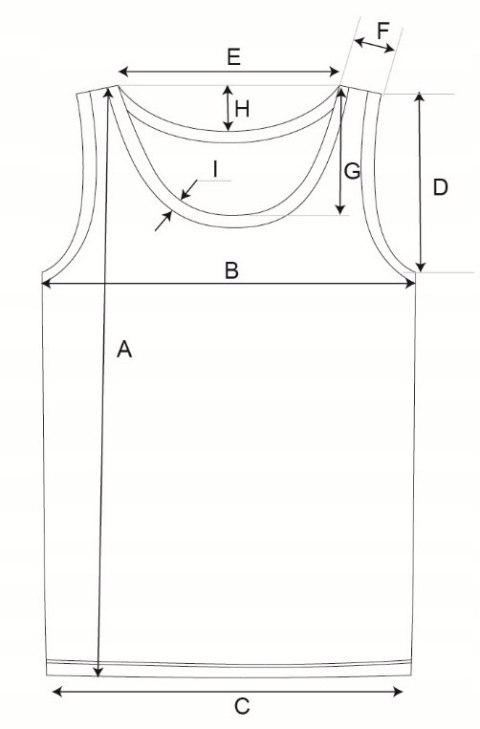 Podkoszulek Podkoszulka damska bawełniana gładka szerokie ramiączka - XL Podkoszulek Podkoszulka damska bawełniana gładka szerokie ramiączka - XL