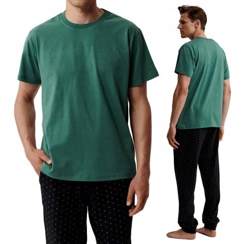 Piżama Męska ze 100% Bawełny Komplet Piżamowy ATLANTIC NMP-388 - XXL