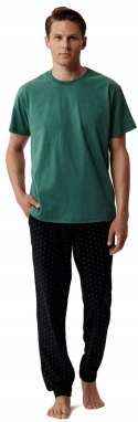 Piżama Męska ze 100% Bawełny Komplet Piżamowy ATLANTIC NMP-388 - XXL