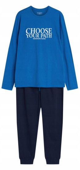 Piżama męska 100% BAWEŁNA Komplet z Długim Rękawem HENDERSON LOOP - XL