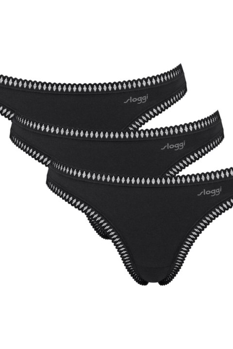 SLOGGI FIGI SLOGGI GO CRUSH STRING 3PACK CZARNE SLOGGI FIGI SLOGGI GO CRUSH STRING 3PACK CZARNE