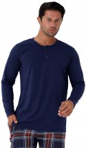 Piżama męska 100% BAWEŁNA Długi Komplet na Zimę Bluza + Spodnie - 3XL