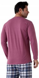 Piżama męska 100% BAWEŁNA Długi Komplet na Zimę Bluza + Spodnie - 3XL