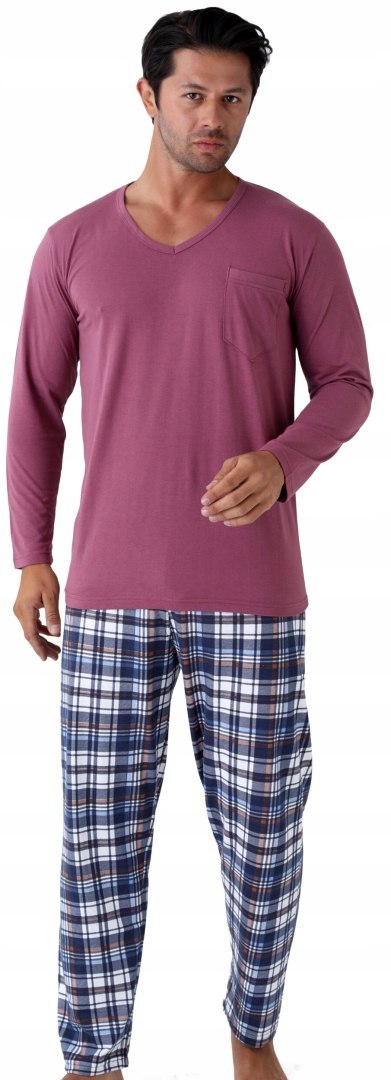 Piżama męska 100% BAWEŁNA Długi Komplet na Zimę Bluza + Spodnie - 3XL Piżama męska 100% BAWEŁNA Długi Komplet na Zimę Bluza + Spodnie - 3XL