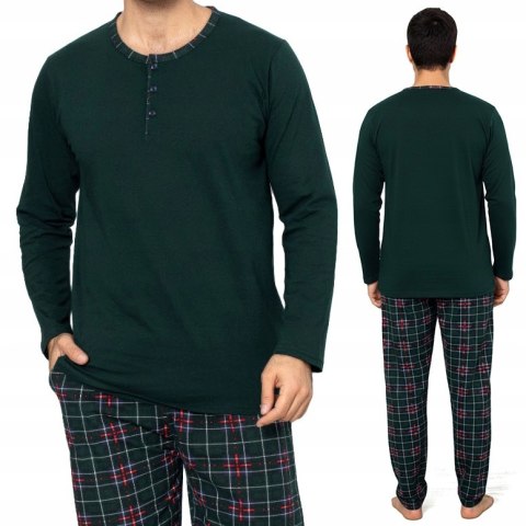 Piżama męska 100% BAWEŁNA Długi Komplet na Zimę Bluza + Spodnie - XXL Piżama męska 100% BAWEŁNA Długi Komplet na Zimę Bluza + Spodnie - XXL