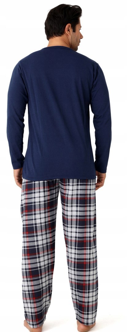Piżama męska 100% BAWEŁNA Długi Komplet na Zimę Bluza + Spodnie - XXL Piżama męska 100% BAWEŁNA Długi Komplet na Zimę Bluza + Spodnie - XXL