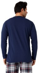 Piżama męska 100% BAWEŁNA Długi Komplet na Zimę Bluza + Spodnie - XXL